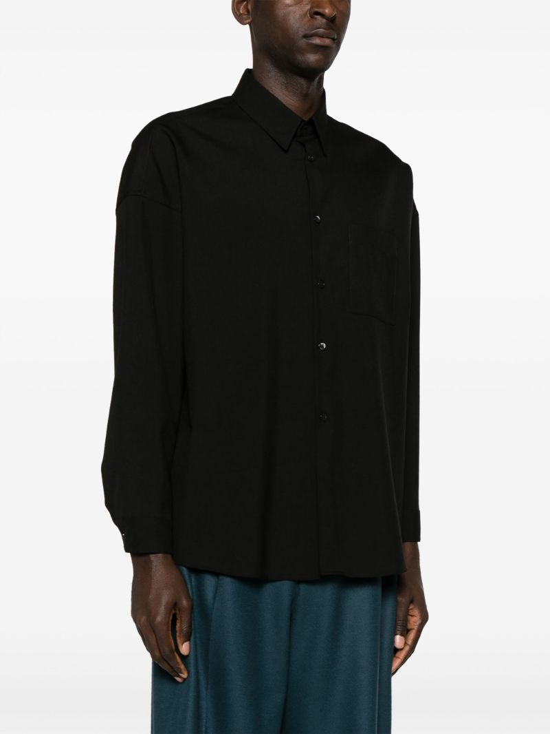 Black Button-up Wool Shirt