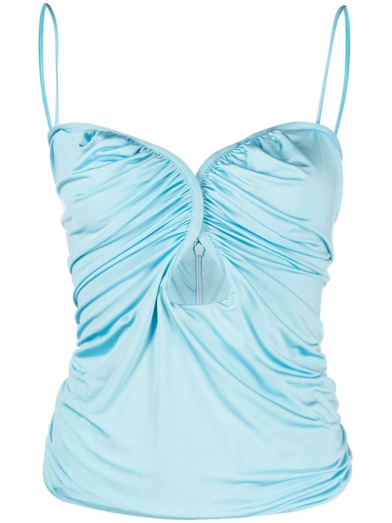 Blue Val Ruched Top