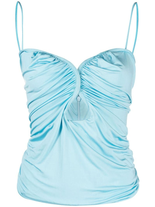 Blue Val Ruched Top