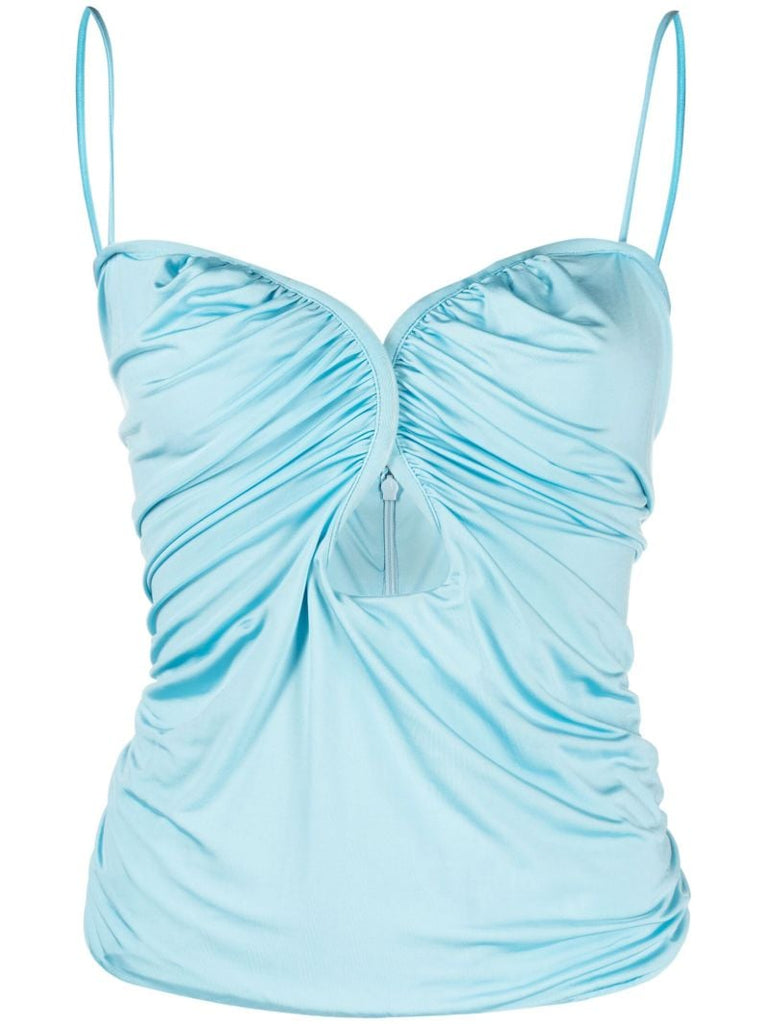Blue Val Ruched Top