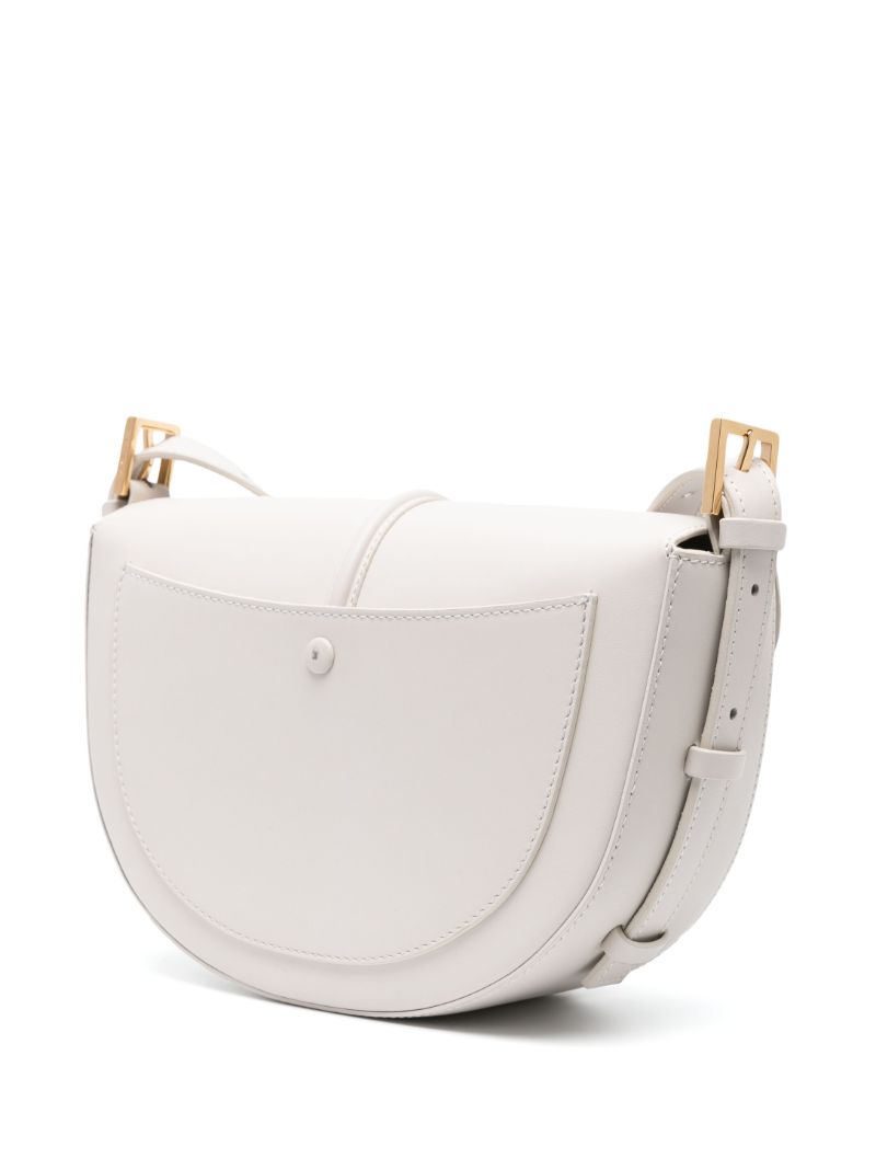 White the Tokyo Saddle Leather Cross Body Bag