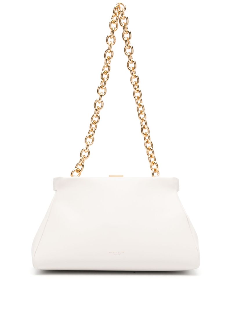 White Cannes Leather Shoulder Bag