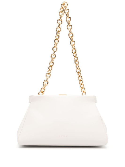 White Cannes Leather Shoulder Bag