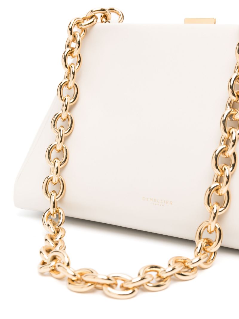 White Cannes Leather Shoulder Bag