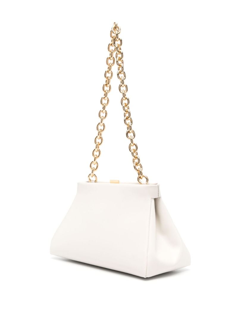 White Cannes Leather Shoulder Bag