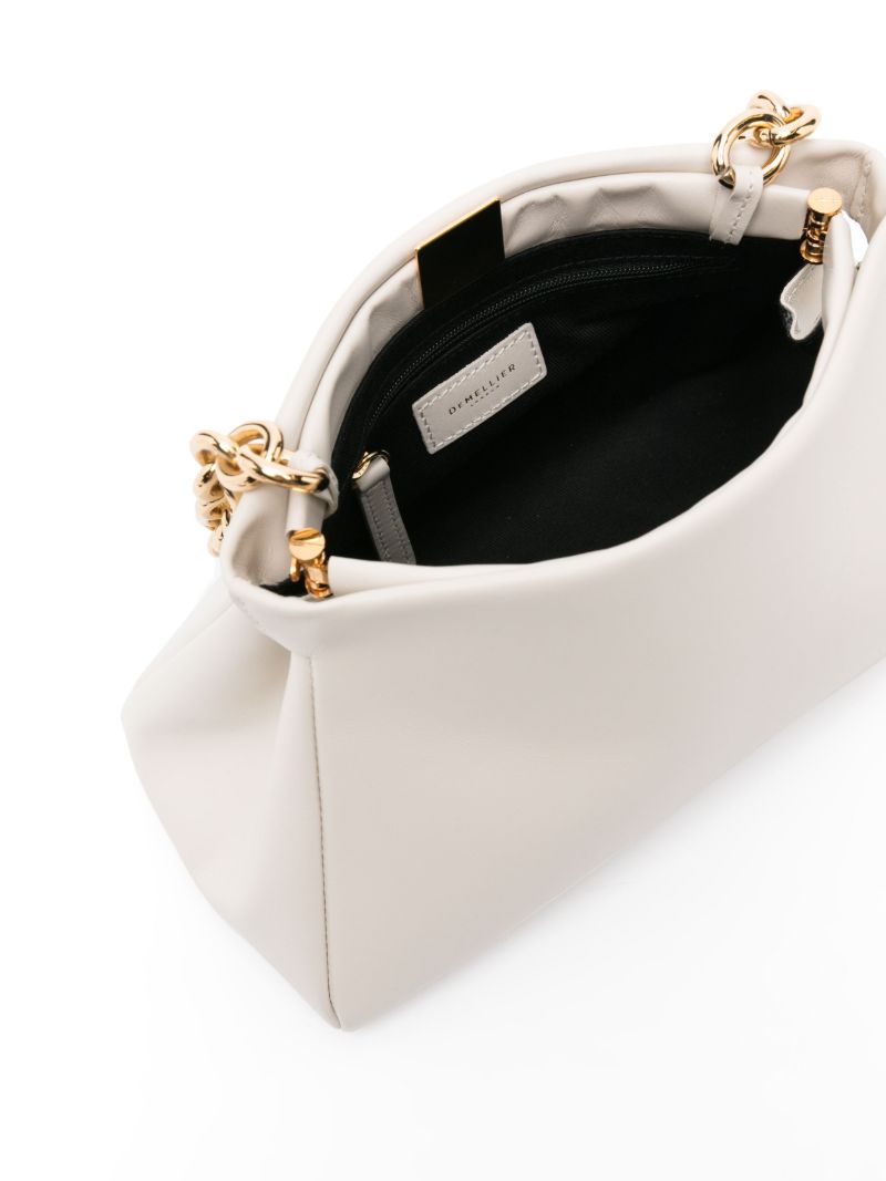 White Cannes Leather Shoulder Bag