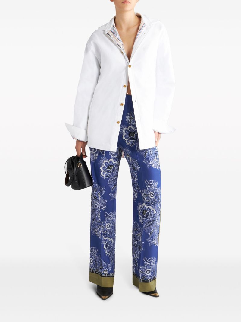 Purple Bandanna Bouquet Palazzo Pants