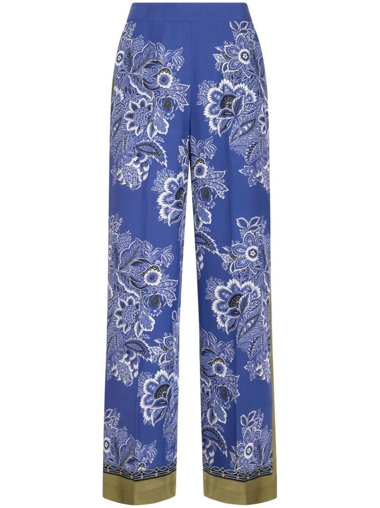 Purple Bandanna Bouquet Palazzo Pants