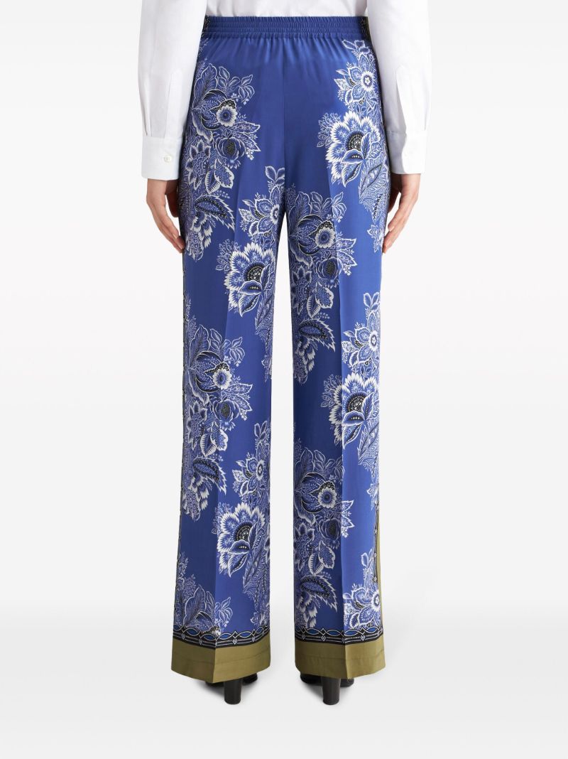 Purple Bandanna Bouquet Palazzo Pants