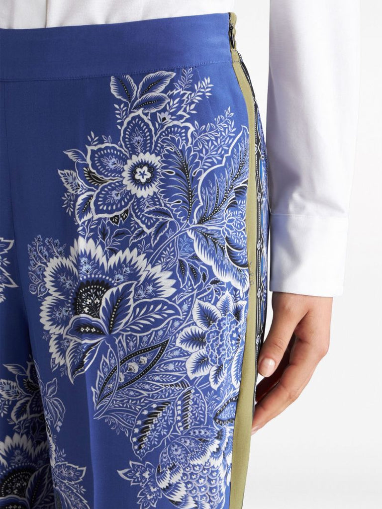 Purple Bandanna Bouquet Palazzo Pants