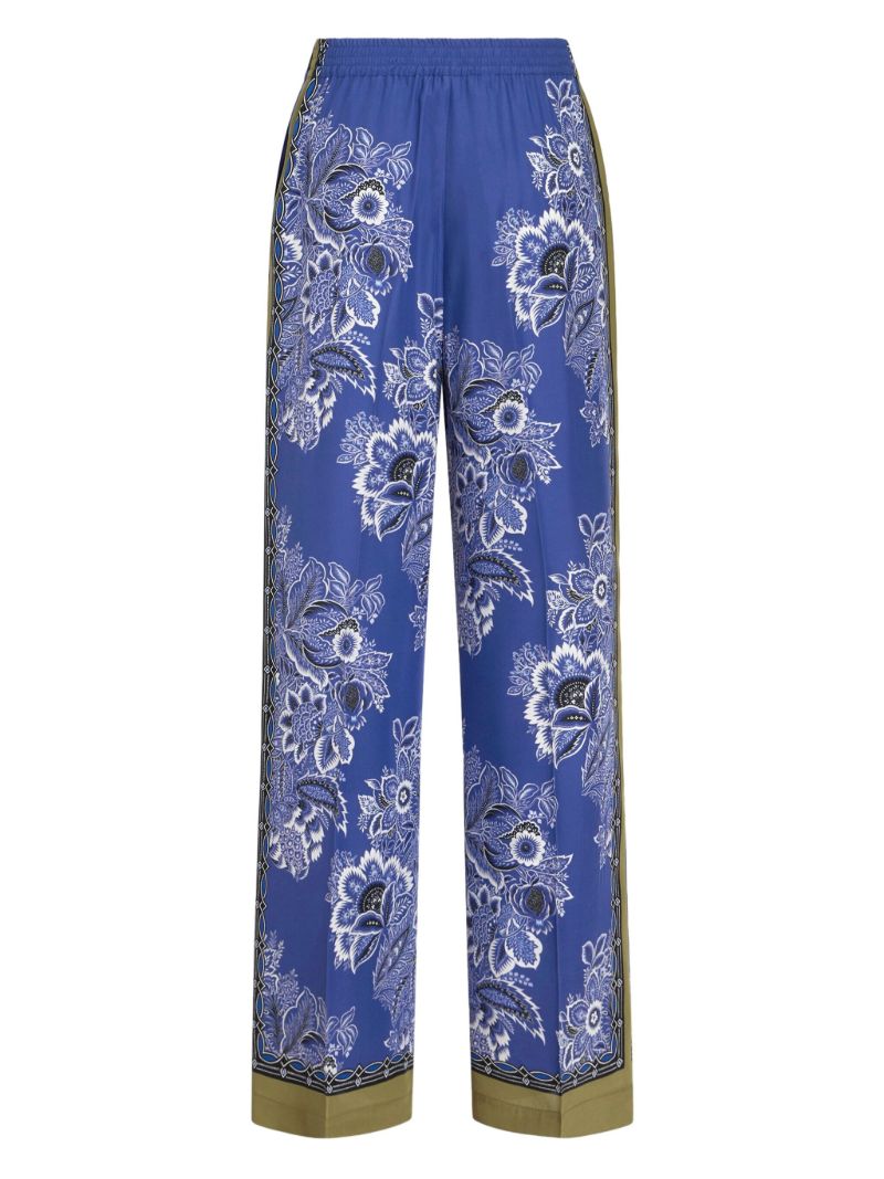 Purple Bandanna Bouquet Palazzo Pants