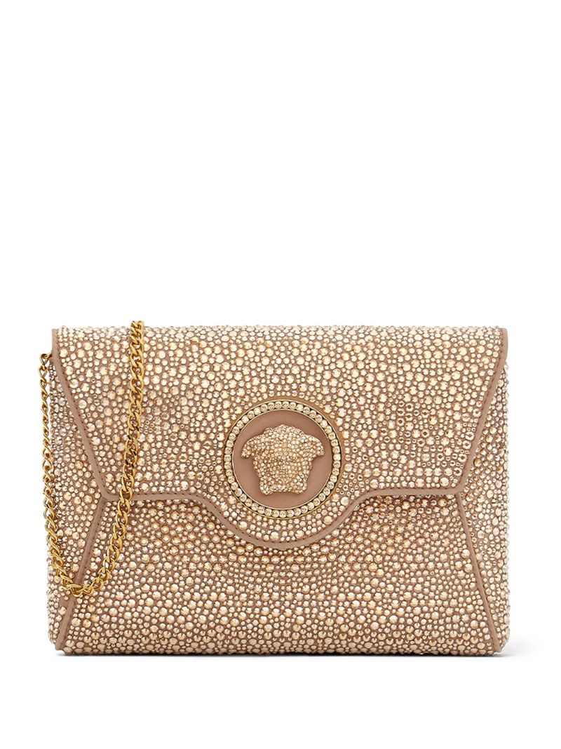 Neutral Crystal La Medusa Envelope Clutch Bag