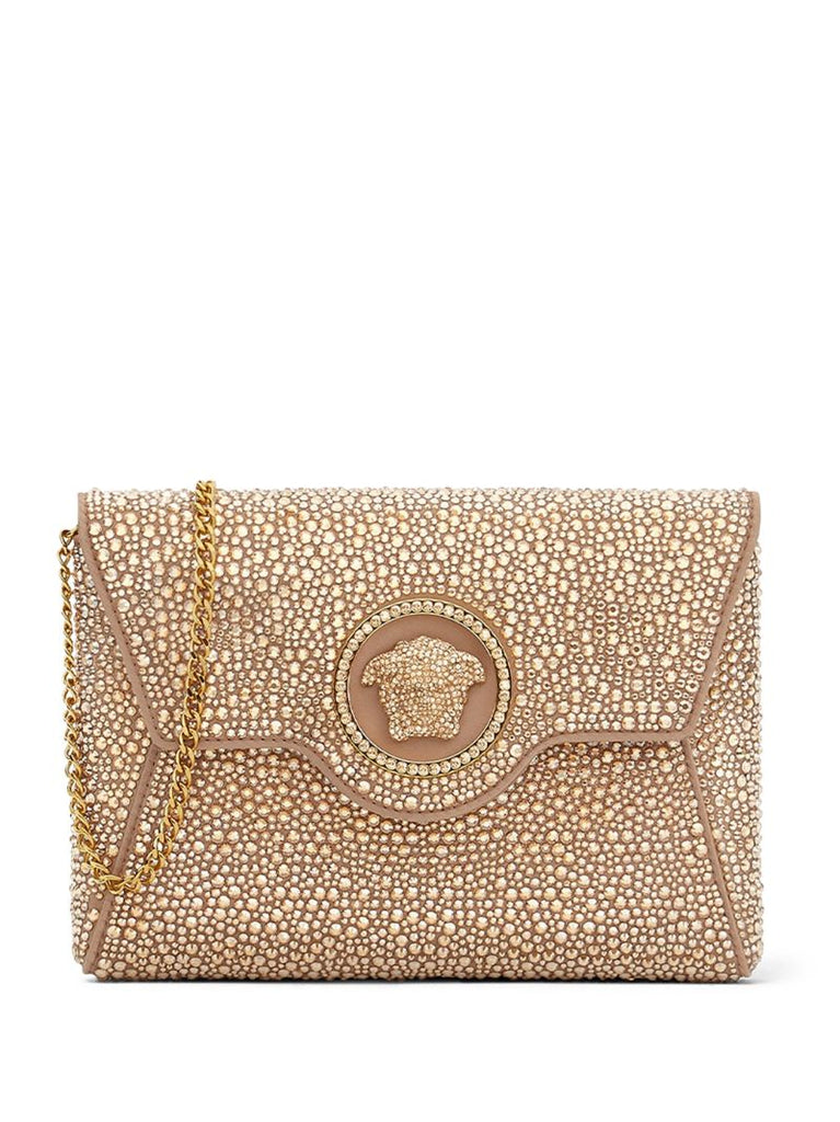 Neutral Crystal La Medusa Envelope Clutch Bag