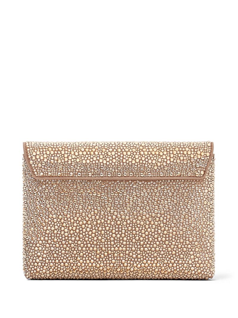 Neutral Crystal La Medusa Envelope Clutch Bag