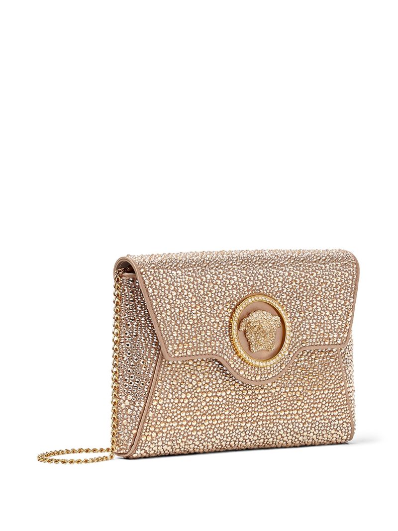 Neutral Crystal La Medusa Envelope Clutch Bag