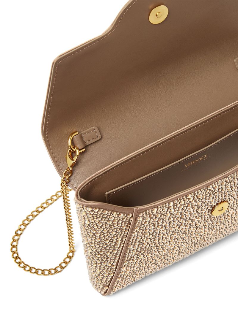 Neutral Crystal La Medusa Envelope Clutch Bag