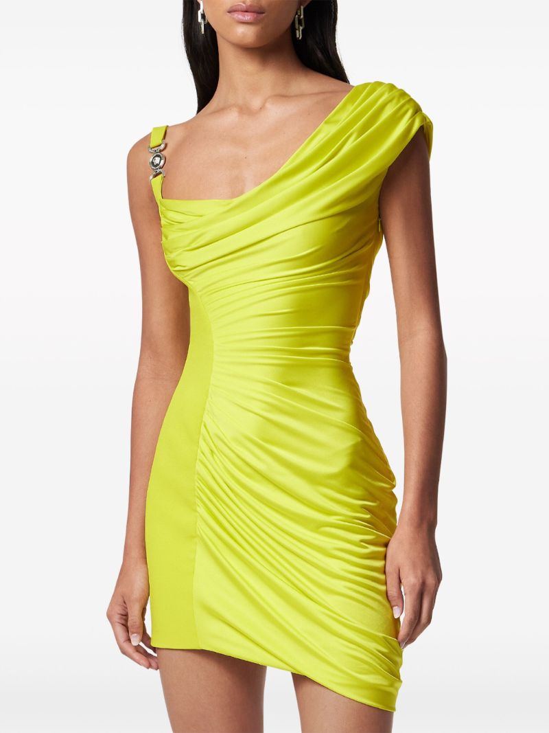 Yellow Medusa '95 Draped Mini Dress