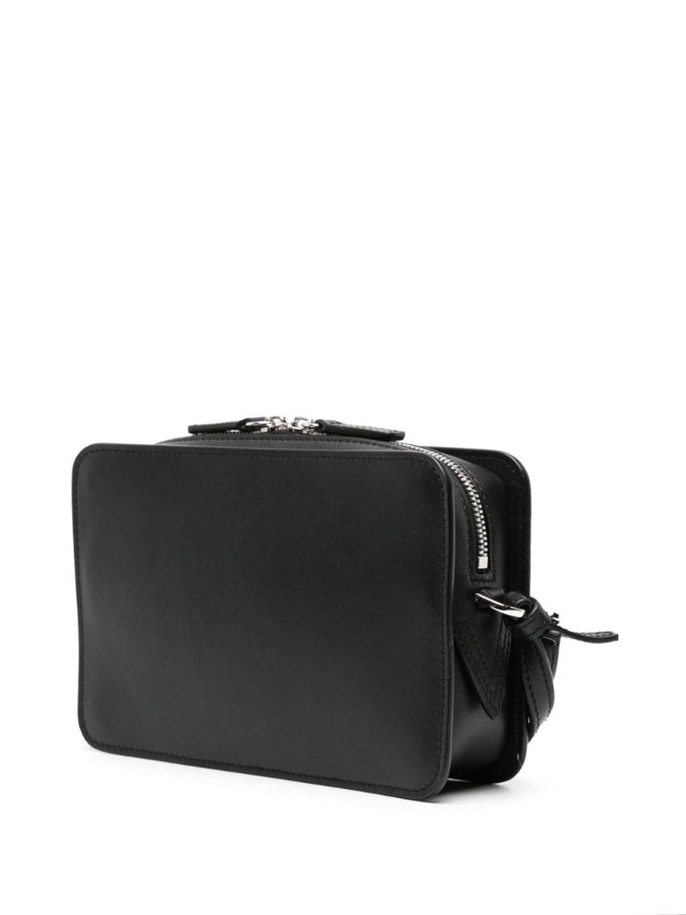 Black Medusa Biggie Small Leather Messenger Bag
