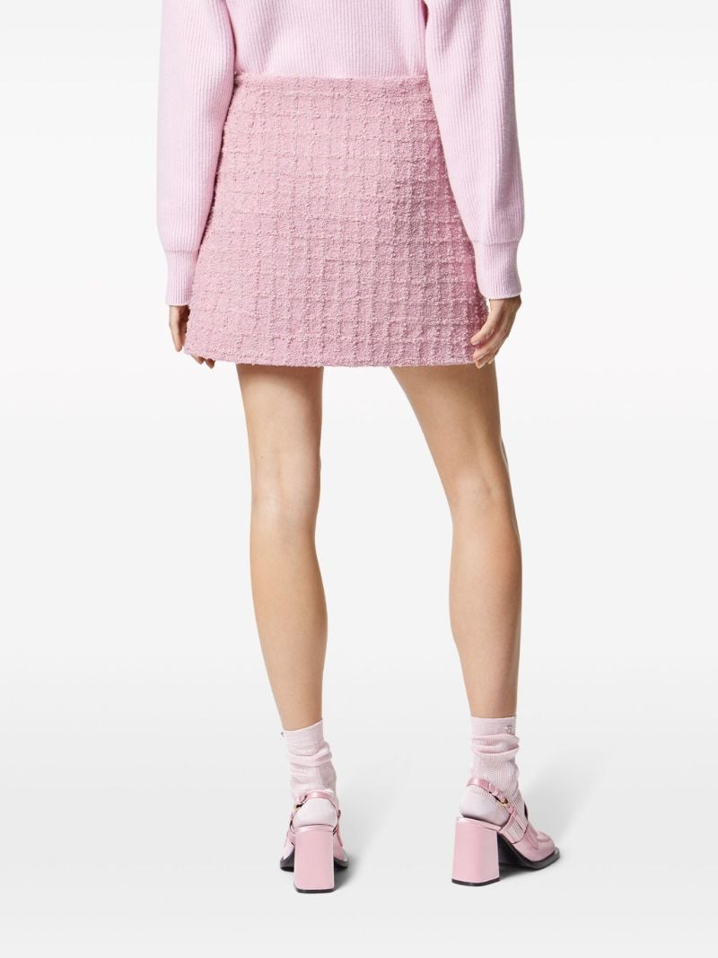 Pink BouclÃ_x0083_Â© Tweed Wrap Mini Skirt