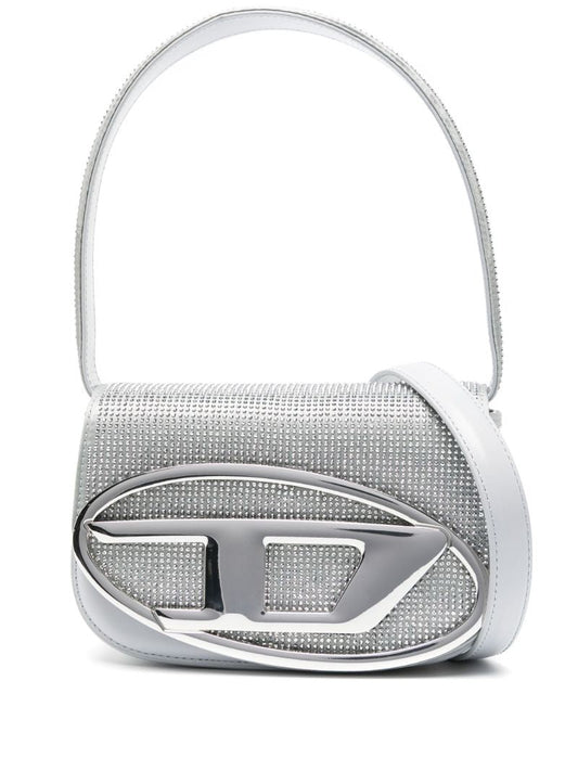 Silver 1dr Leather Shoulder Bag