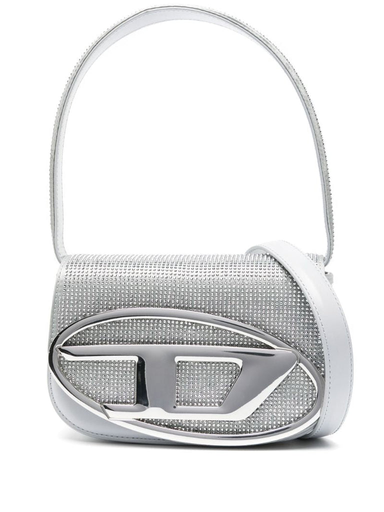 Silver 1dr Leather Shoulder Bag