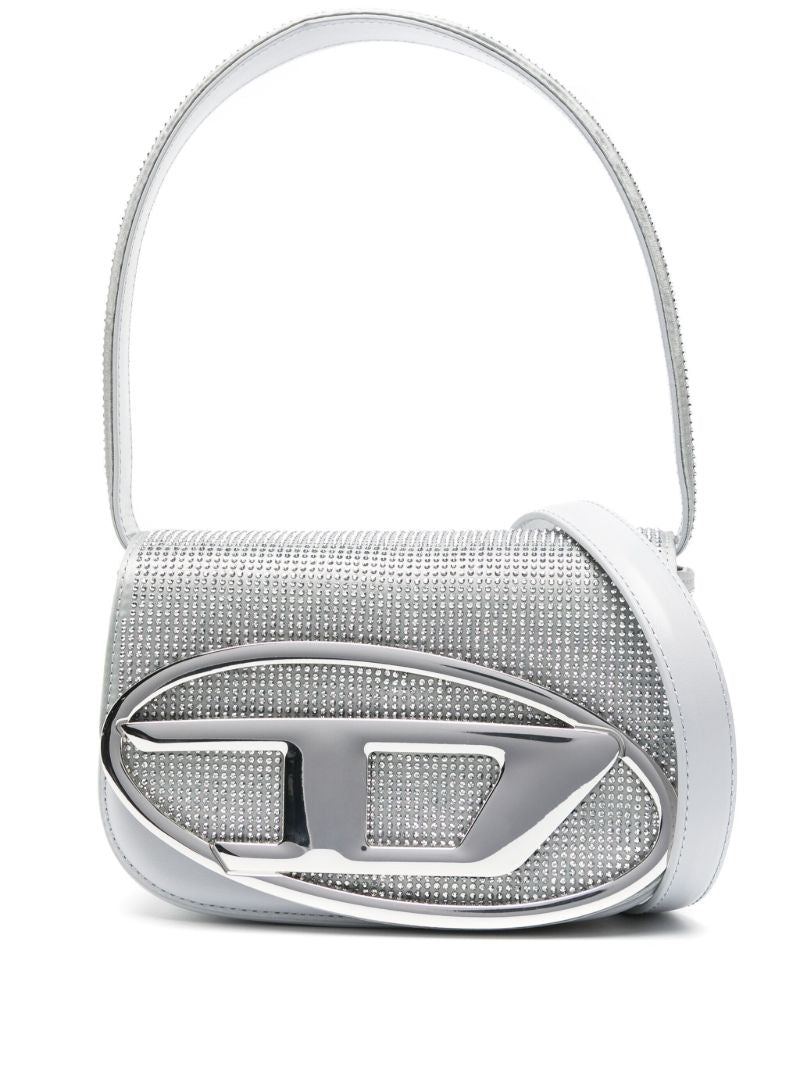 Silver 1dr Leather Shoulder Bag