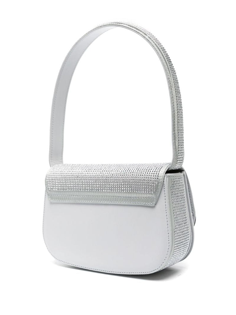 Silver 1dr Leather Shoulder Bag