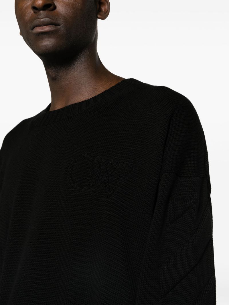 Black 3d Diag-motif Cotton Sweatshirt