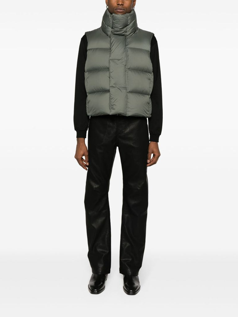 Green Quilted Down Puffer Gilet
