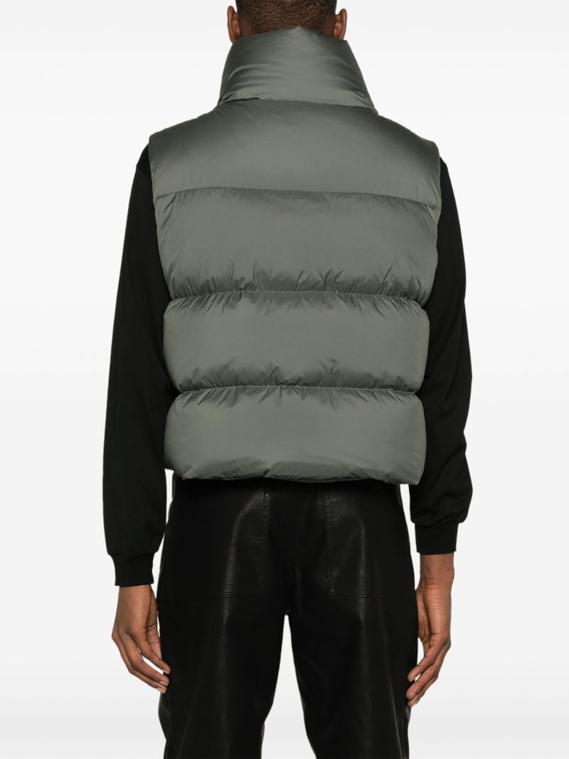 Green Quilted Down Puffer Gilet