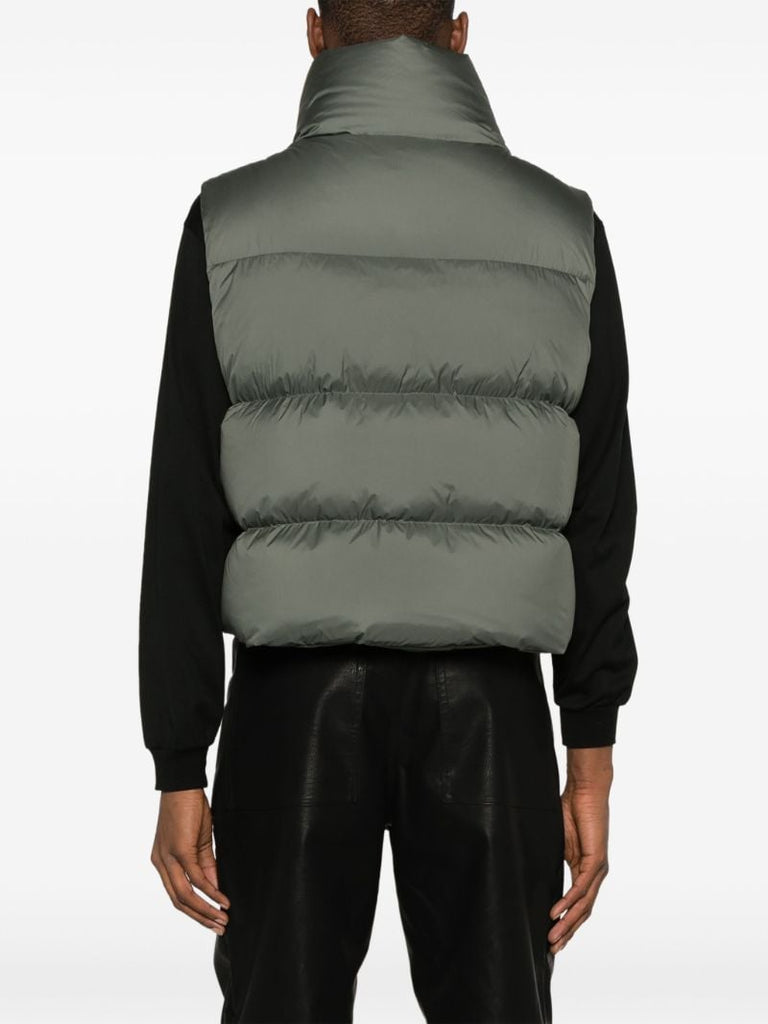 Green Quilted Down Puffer Gilet