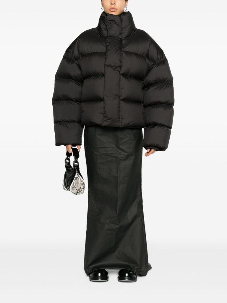 Black Quilted Puffer Jacket
