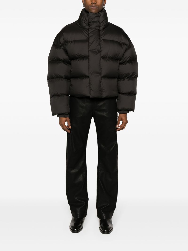 Black Quilted Puffer Jacket