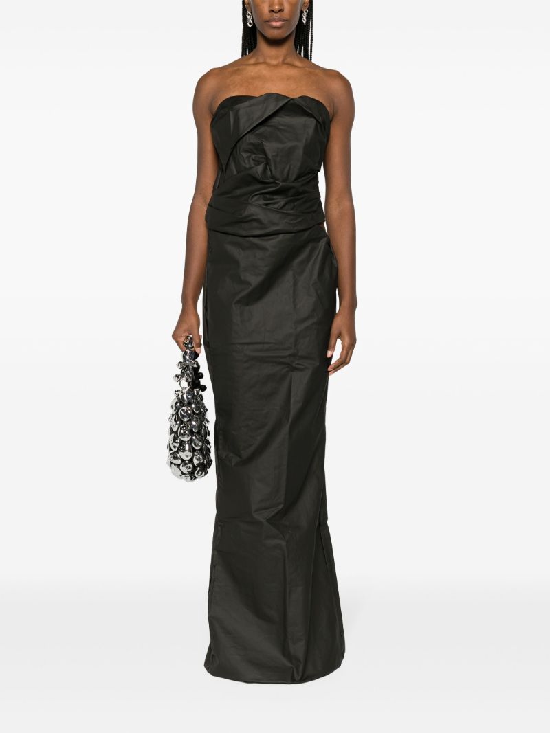 Black Asymmetric Cotton Maxi Skirt