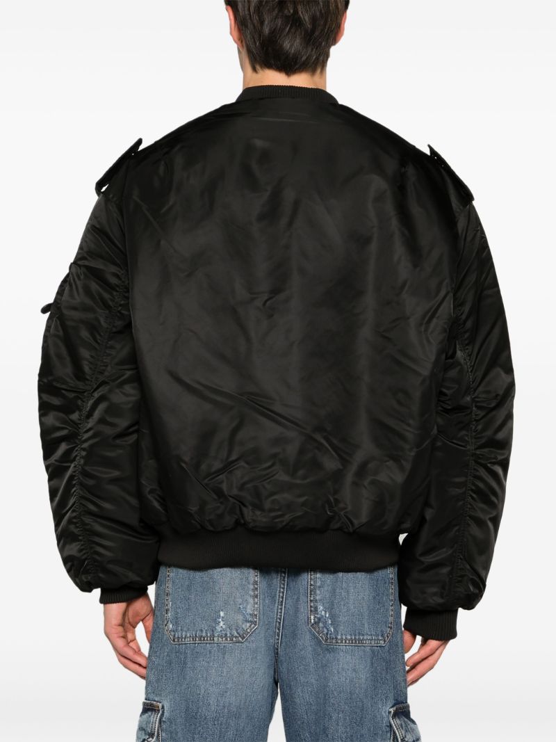 Black V-22 Padded Bomber Jacket