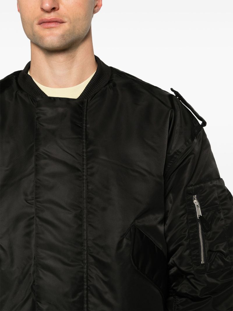 Black V-22 Padded Bomber Jacket