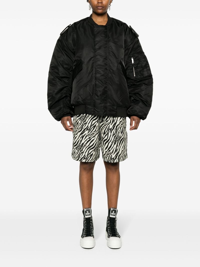 Black V-22 Padded Bomber Jacket