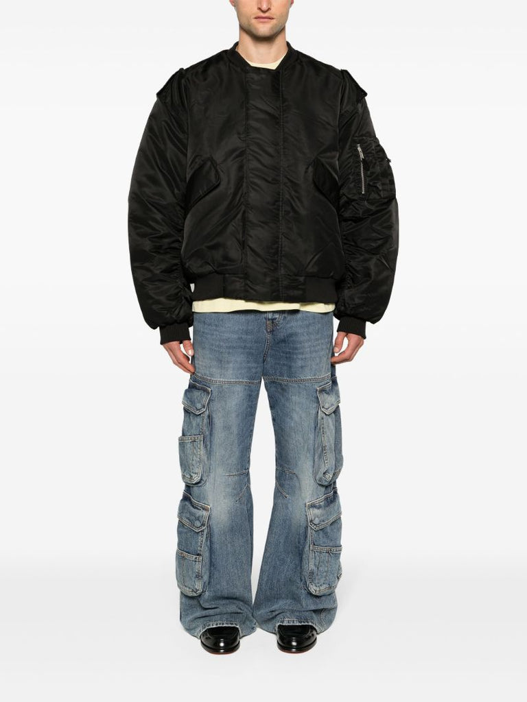 Black V-22 Padded Bomber Jacket