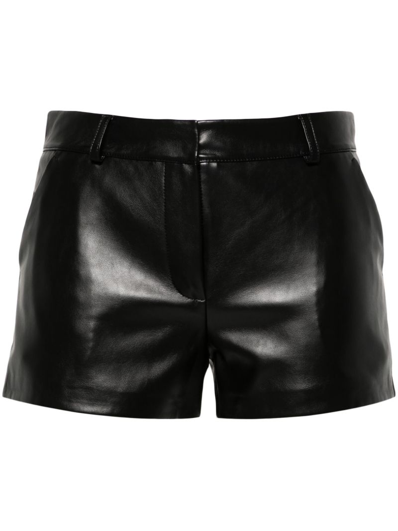Black Kate Faux-leather Shorts