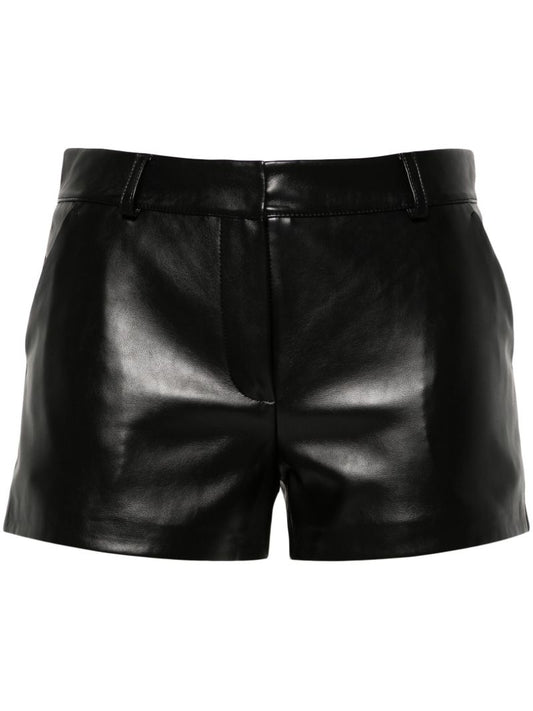 Black Kate Faux-leather Shorts