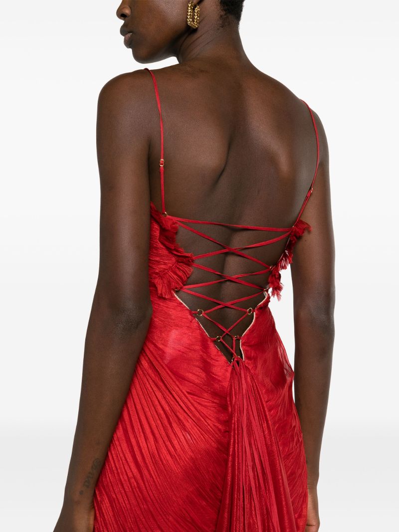 Salsa Red Victoria Silk Gown