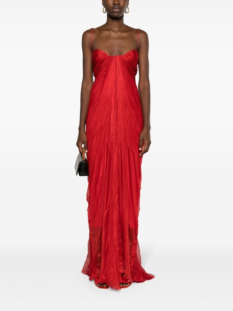 Salsa Red Victoria Silk Gown