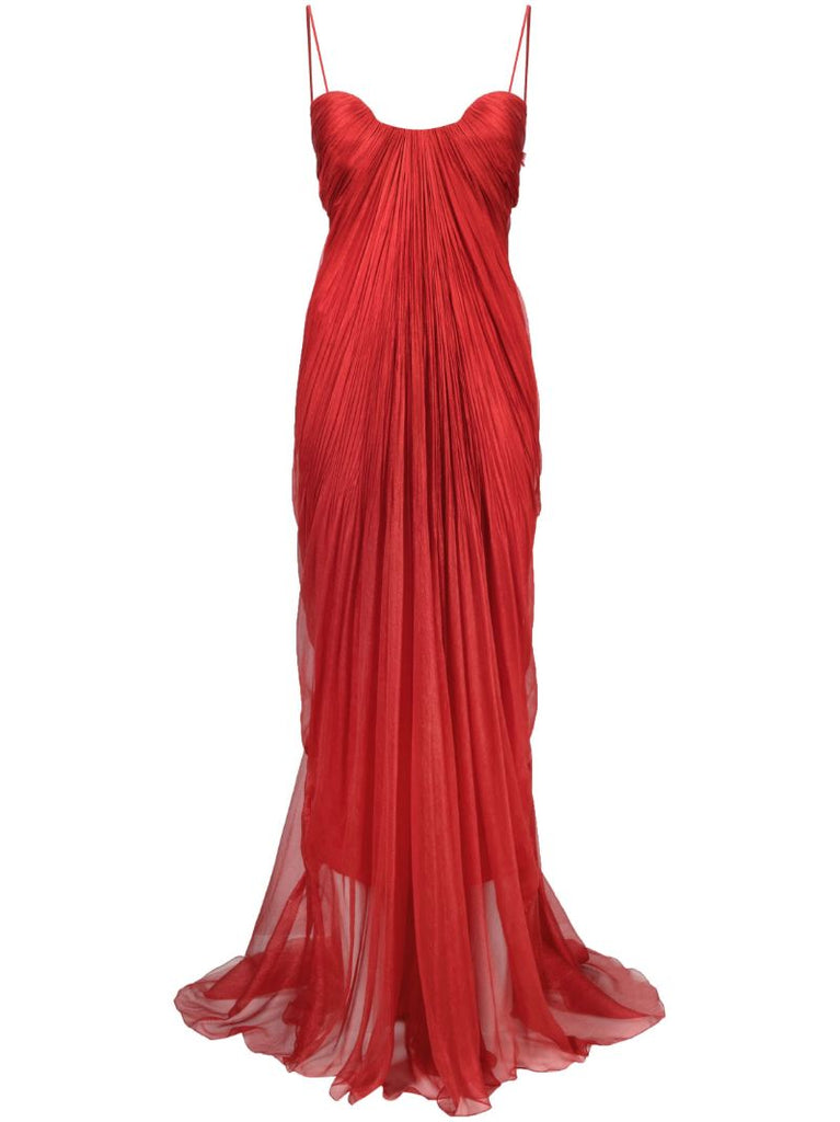 Salsa Red Victoria Silk Gown