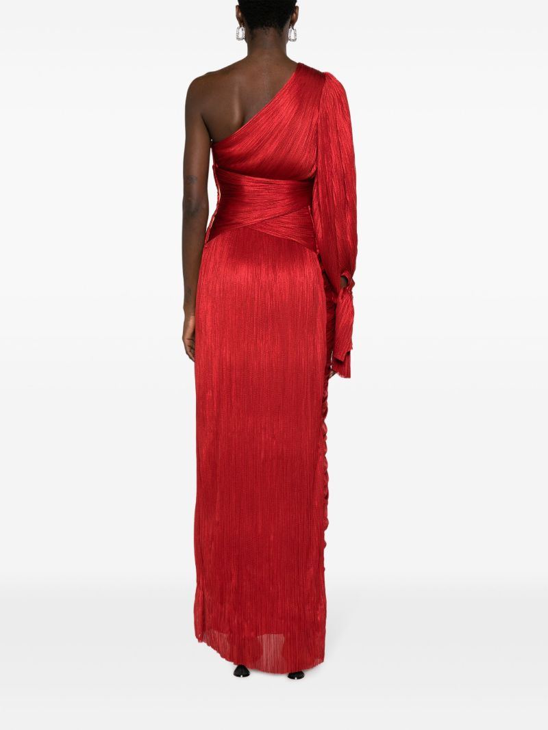 Red Palmer Asymmetric Dress