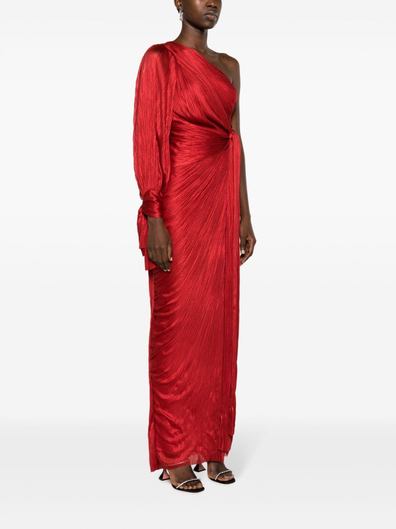 Red Palmer Asymmetric Dress