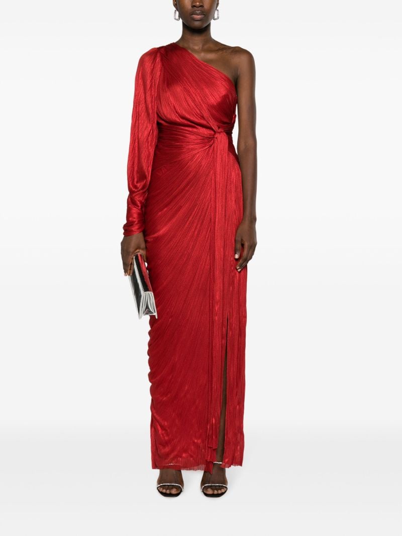 Red Palmer Asymmetric Dress