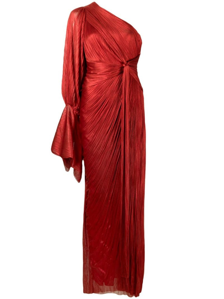Red Palmer Asymmetric Dress