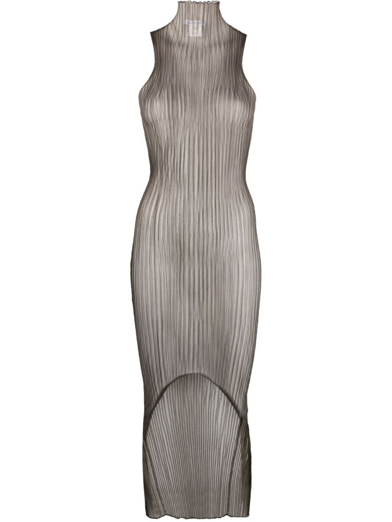 Grey Modern Mist Sheer Midi Dress