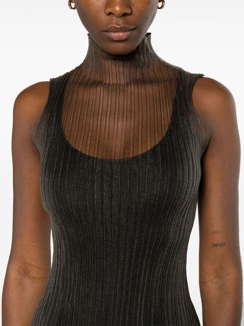Grey Modern Mist Sheer Midi Dress