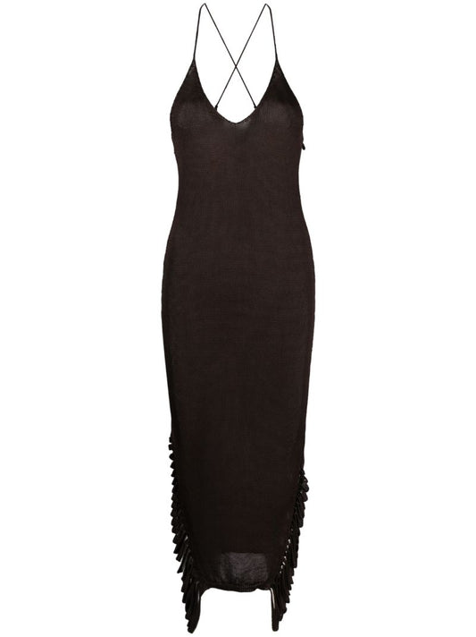 Purple Stalactite Knit Dress